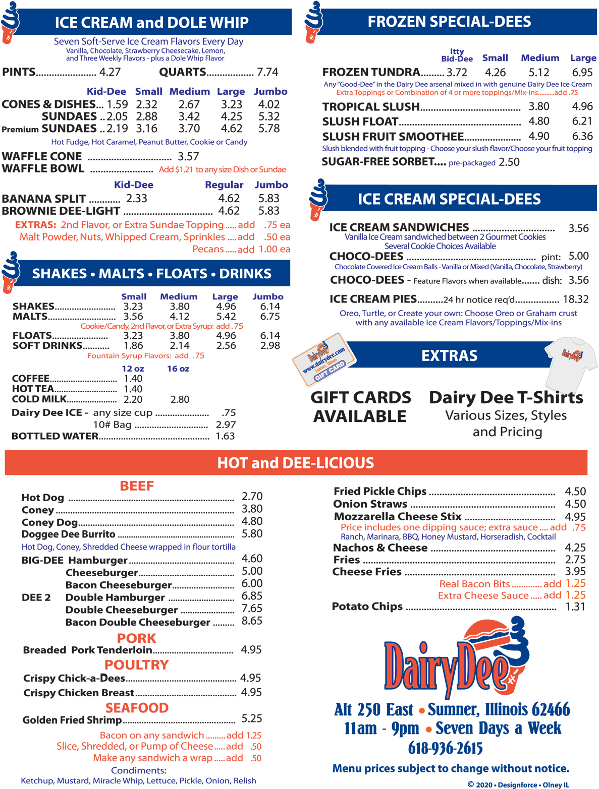 Dairy Dee in Sumner, IL Offering Ice Cream, Fundraising and Catering