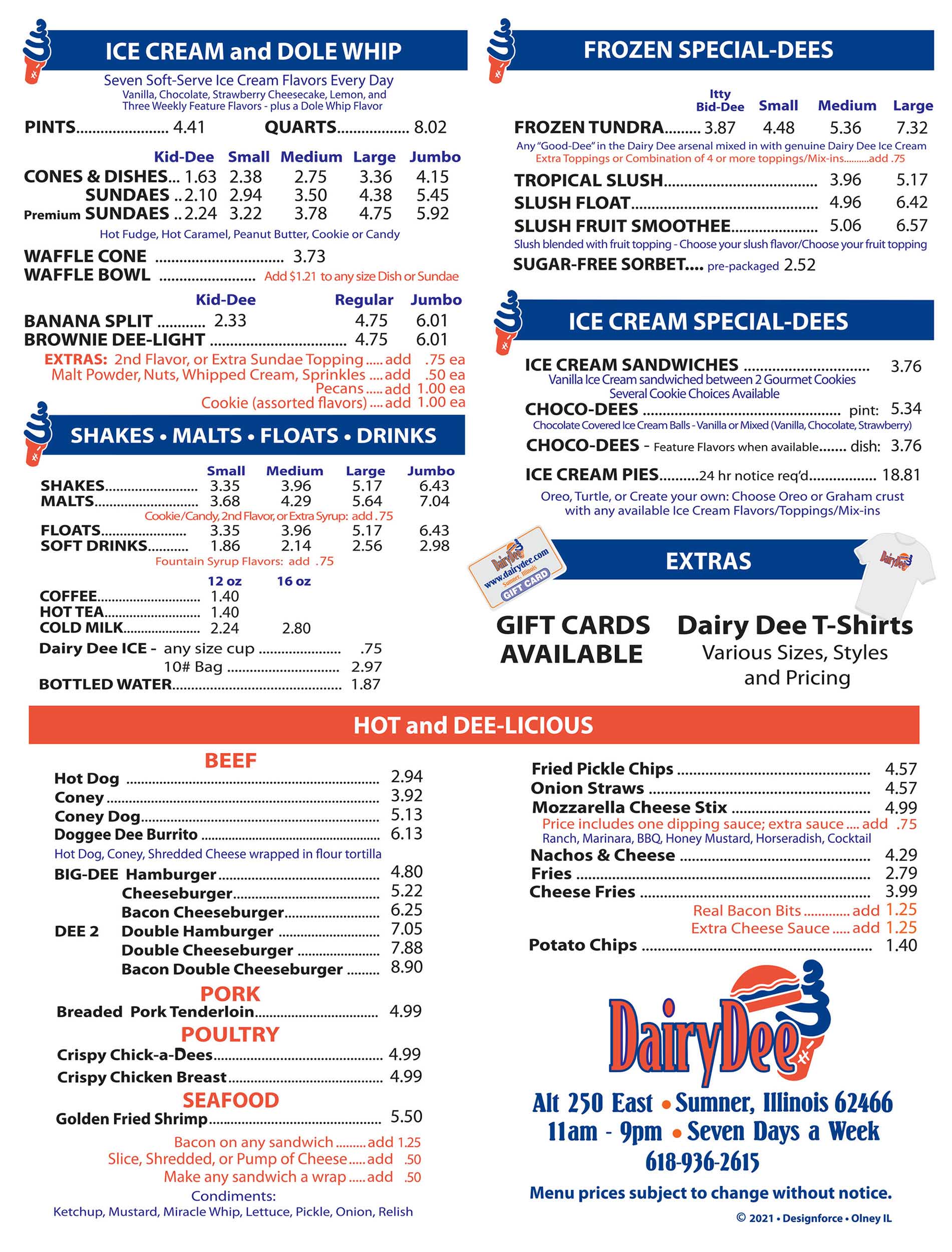 Dairy Dee in Sumner, IL Offering Ice Cream, Fundraising and Catering